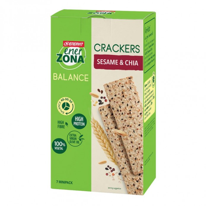 EnerZona Crackers sesame & chia 7 Minipack (175 gr) crackers al sesamo e alla chia