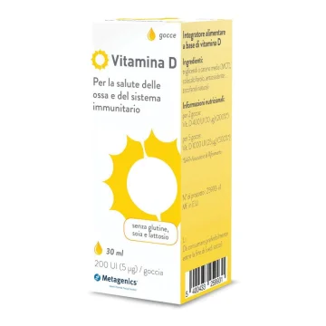 Vitamina D Liquido per la Saluta delle Ossa e del Sistema Immunitario 30 ml