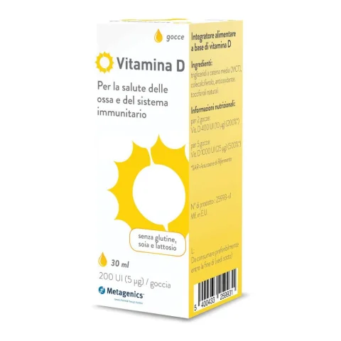 Vitamina D Liquido per la Saluta delle Ossa e del Sistema Immunitario 30 ml