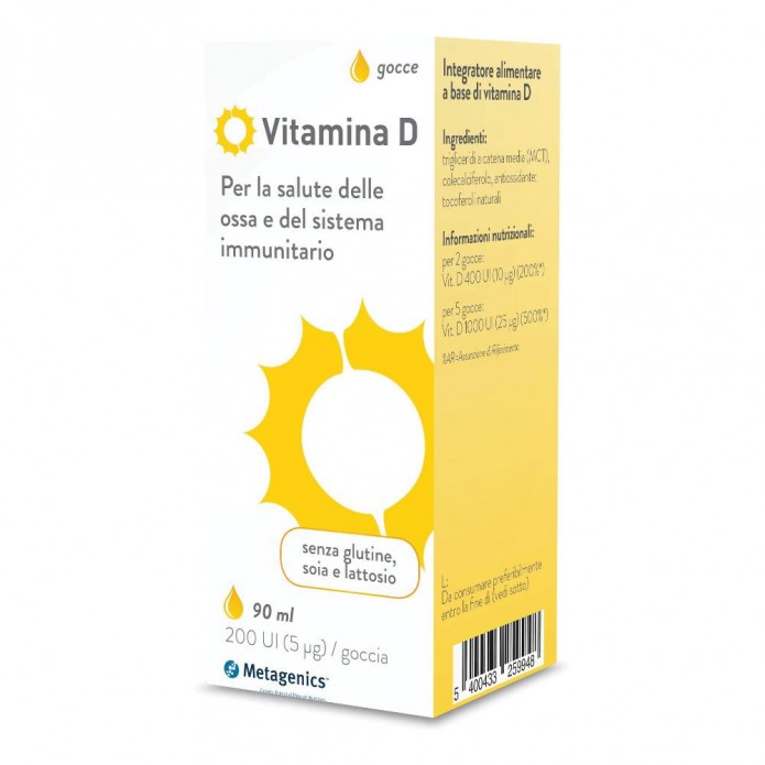 Vitamina D liquido 90 ml Integratore per il benessere osseo e per le difese immunitarie