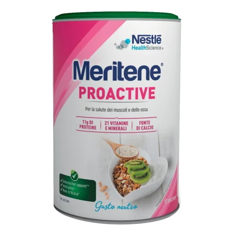 Meritene Proactive Gusto Neutro 408 gr - Alimento in polvere per la salute dei muscoli e delle ossa della donna