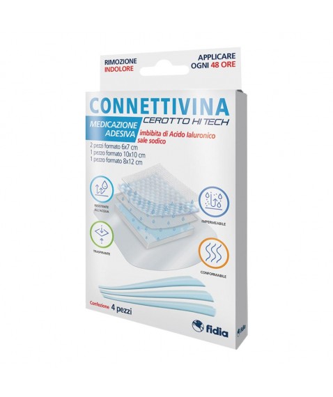 Connettivina  Bio cerotto Hi Tech 4 misure Dispositivo medico per guarigione ferite