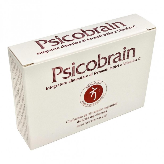 Psicobrain 30 Capsule - Integratore alimentare di fermenti lattici e vitamina C