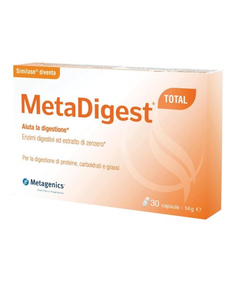 MetaDigest TOTAL 30 capsule Integratore per la digestione di proteine, carboidrati e grassi