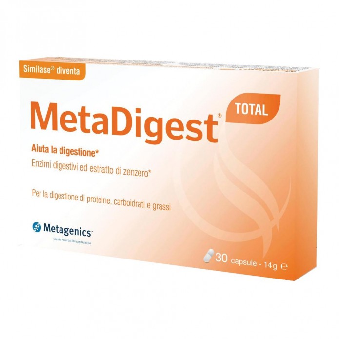 MetaDigest TOTAL 30 capsule Integratore per la digestione di proteine, carboidrati e grassi