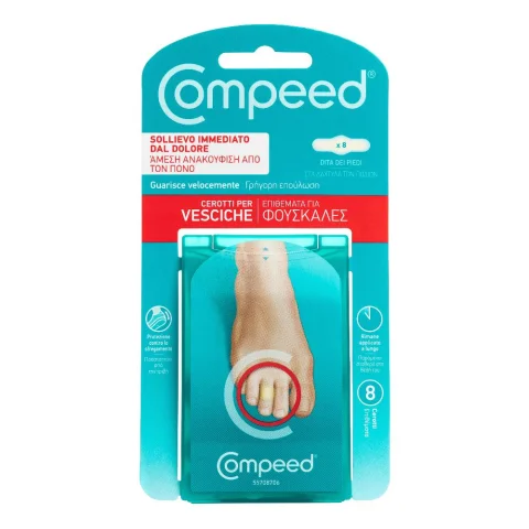 Compeed Cerotti per Vesciche Dita dei Piedi 8 Pezzi