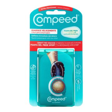 Compeed Cerotti per Vesciche Pianta del Piede Sport 5 Pezzi