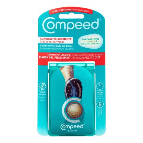 Compeed Cerotti per Vesciche Pianta del Piede Sport 5 Pezzi Compeed Cerotti per Vesciche Pianta del Piede Sport 5 Pezzi