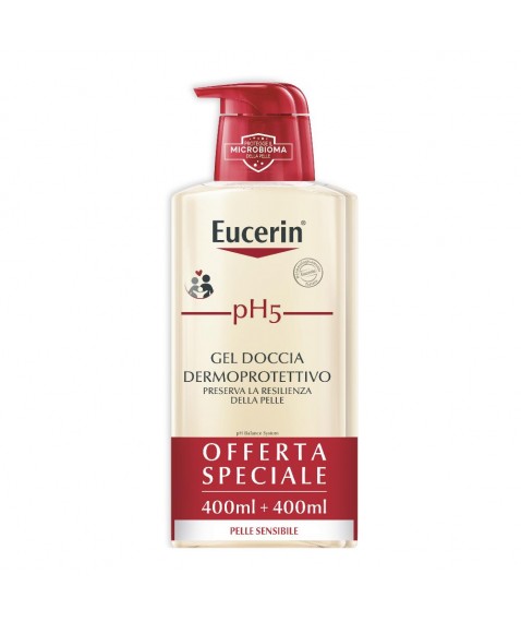 Eucerin Bipacco pH5 Gel Doccia Dermoprotettivo Confezione 2 Flaconi da 400 ml 