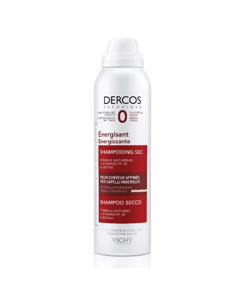 Vichy Dercos Shampoo Secco Energizzante 150 ml - Trattamento per capelli fini o assottigliati