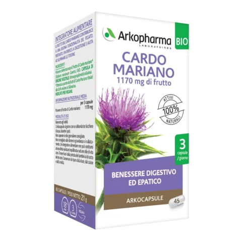 Arkocapsule Cardo Mariano Bio 45 Capsule - Depurativo Per Migliorare La Funzionalit&agrave; Epatica