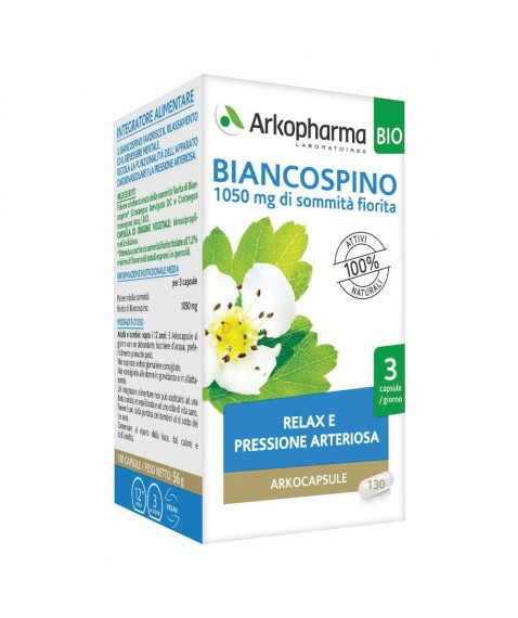 Biancospino Arkocapsule Bio 130 capsule - Integratore per il sonno e il relax