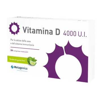 Vitamina D 4000 U.I. Metagenics 84 Compresse Masticabili - Integratore per le ossa e le difese immunitarie
