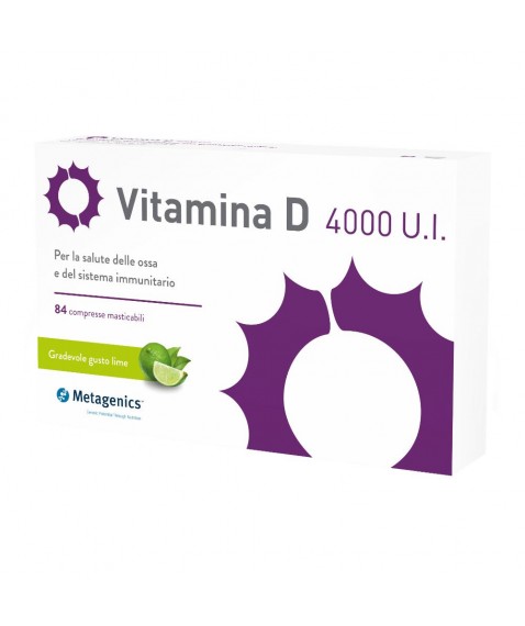 Vitamina D 4000 U.I. Metagenics 84 Compresse Masticabili - Integratore per le ossa e le difese immunitarie