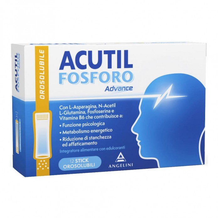Acutil Fosforo Advance 12 Stick Orosolubili - Integratore per la mente