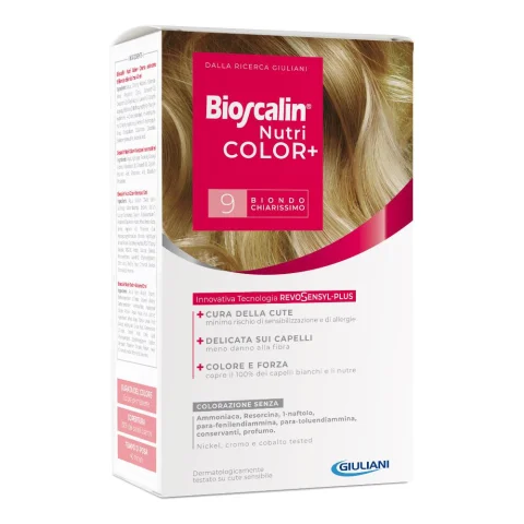 Bioscalin Nutri Color+ Colorazione Capelli Permanente 9 Biondo Chiarissimo