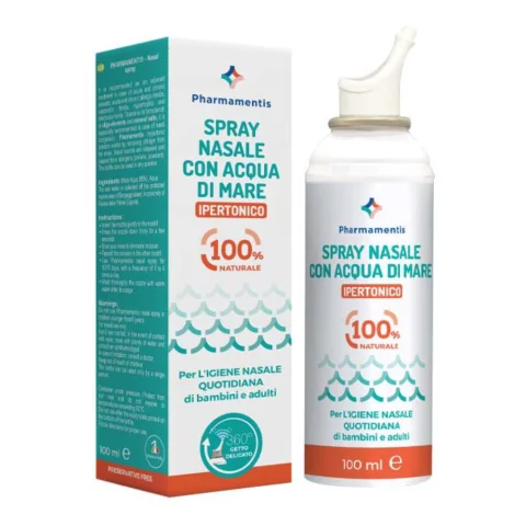 Pharmamentis Ipertonico Spray Nasale con Acqua di Mare per l'igiene quotidiana di bambini e adulti 100 ml Pharmamentis Ipertonico Spray Nasale con Acqua di Mare per l'igiene quotidiana di bambini e adulti 100 ml