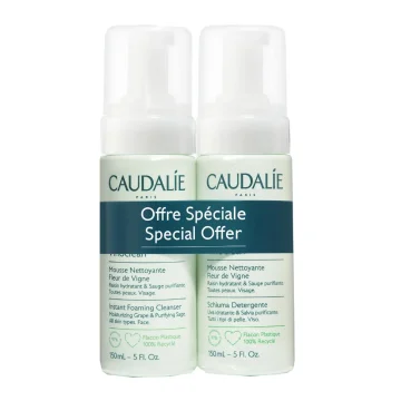 Caudalie Vinoclean Duo Schiuma Detergente 2 Flaconi da 150 ml