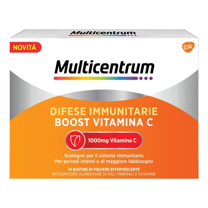 Multicentrum Difese Immunitarie Boost Vitamina C Confezione 14 Bustine