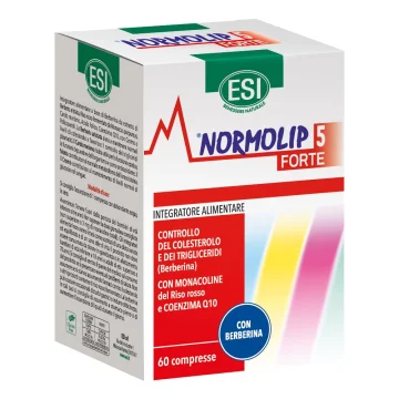 Esi Normolip 5 Forte 60 Compresse - Integratore alimentare per il controllo del colesterolo e dei trigliceridi