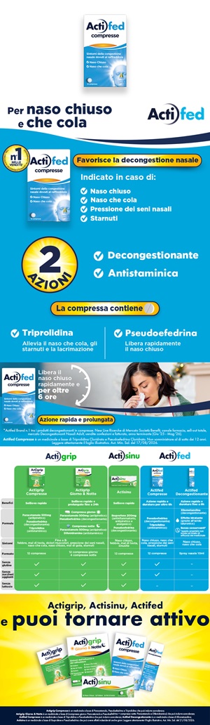 Actifed Compresse - Scheda Informativa