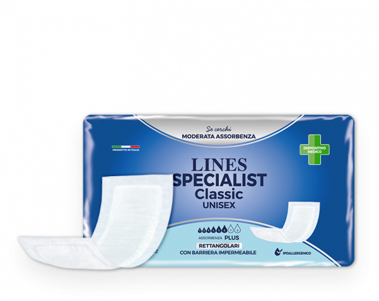 Lines Specialist Assorbenti Rettangolari PLUS Con Barriera 30 Pezzi