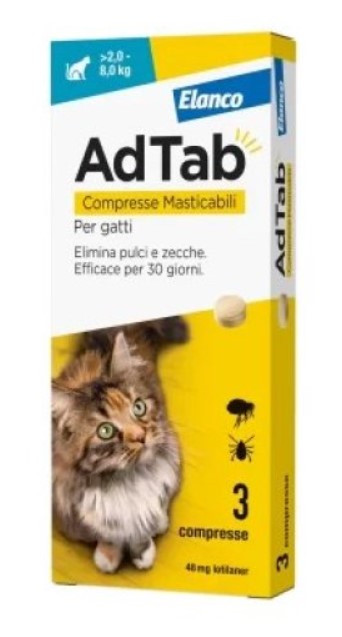 Adtab Gatti 2-8kg - 3 compresse 48mg img