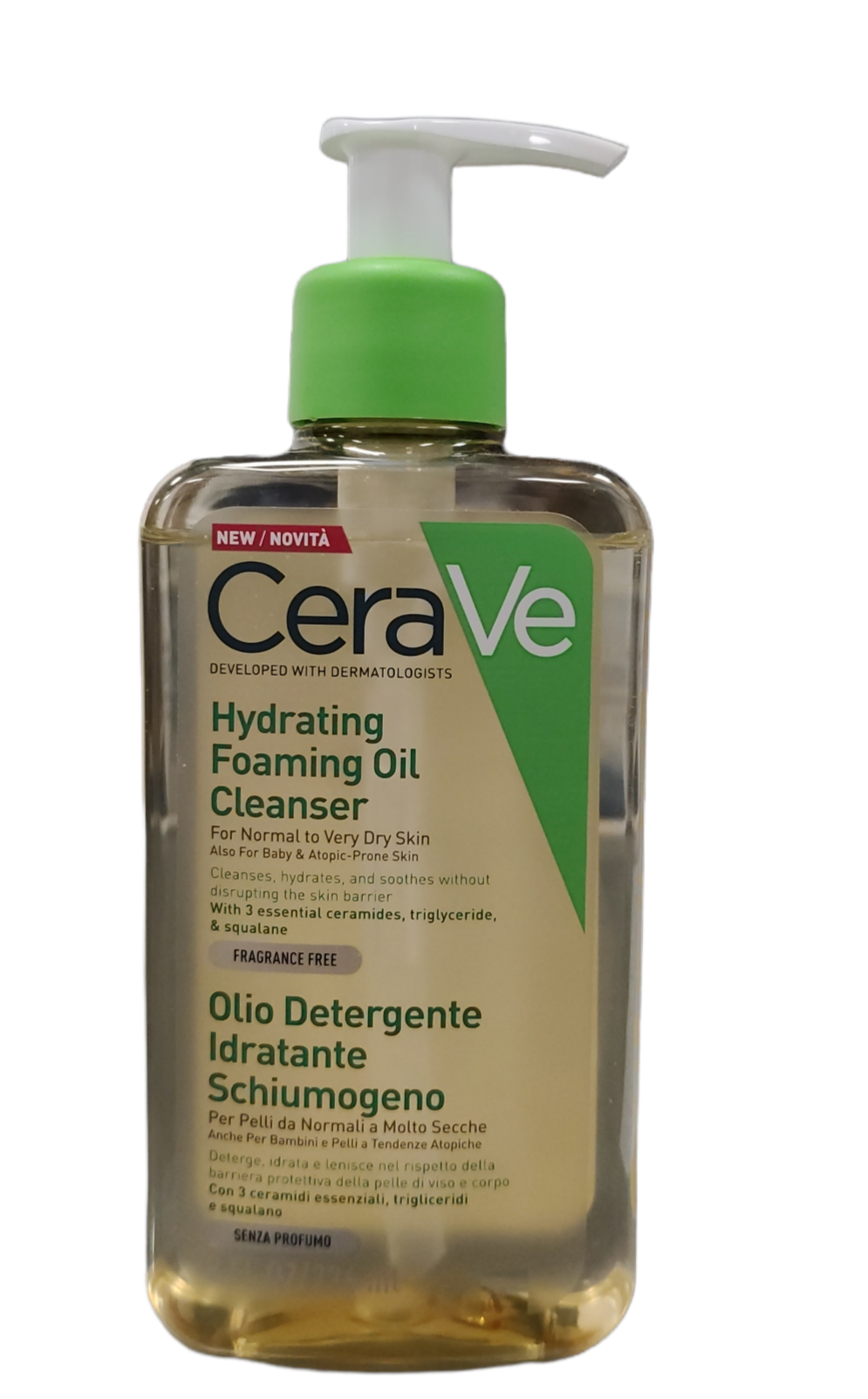 CeraVe Olio Detergente Idratante Schiumogeno 236 ml - Per pelli da normali a secche