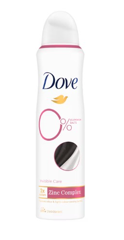 Dove Deodorante Invisible Care Zinc Complex 150ml