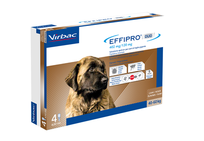 Effipro Duo Spot-On 4 Pipette 4,02 ml per Cani di Taglia Molto Grande da 40 a 60 kg img