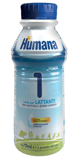 HUMANA 1 Latte per lattanti dalla nascita al 6° mese compiuto 5HMO Liquido 470ml