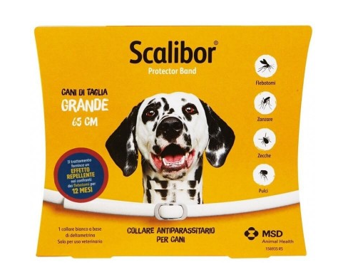 Scalibor Collare Protettivo Per Cani Taglia Grande 65 Cm Bianco - Antiparassitario per cani img