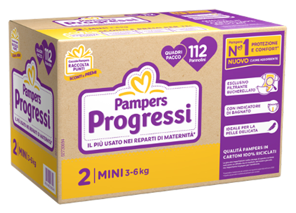 Pampers Qu Prog Mini 112pz
