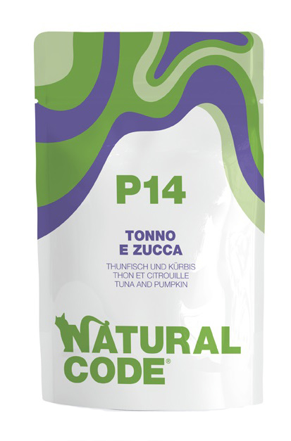NATURAL CODE GATTO P14 POLLO TONNO ZUCCA (bustina)