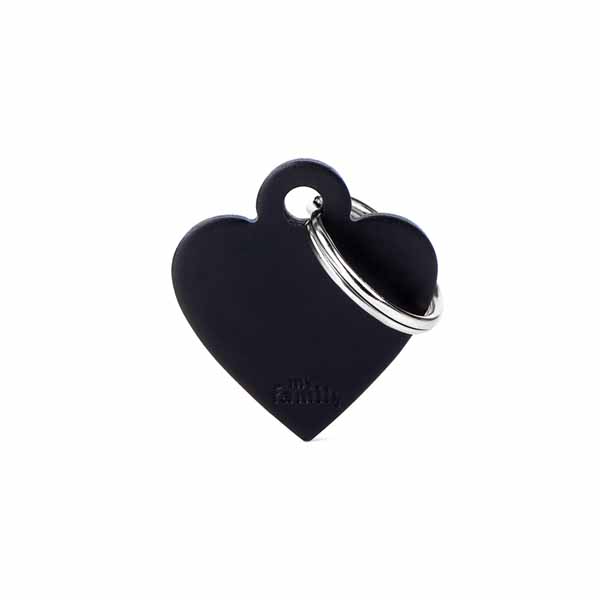 MY FAMILY MEDAGLIETTA CUORE (S) ALLUMINIO NERO (REF. MFB35)