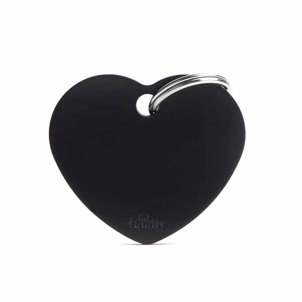 MY FAMILY MEDAGLIETTA CUORE (L) ALLUMINIO NERO (REF. MFB36)