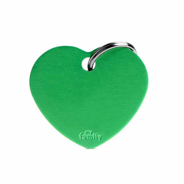 MY FAMILY MEDAGLIETTA CUORE (L) ALLUMINIO VERDE (REF. MFB42)