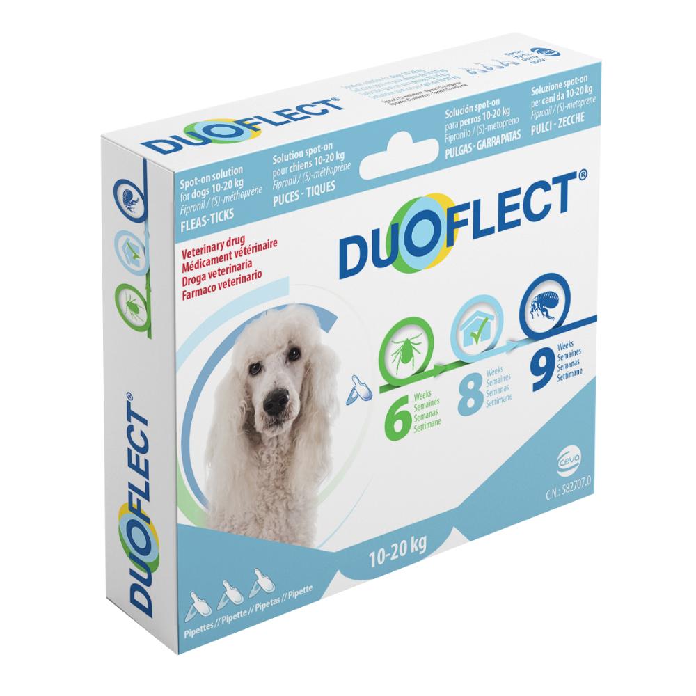 Duoflect - Soluzione Spot-On Pulci E Zecche Per Cani Da 10-20 Kg Confezione 3 Pipette img 1
