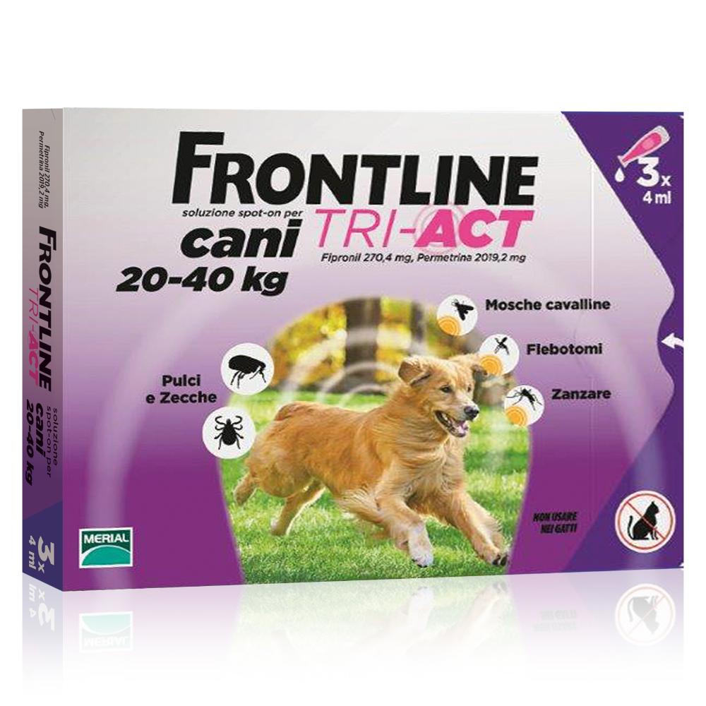 Frontline Tri-Act 3 pipette 4 ml 20-40 kg Trattamento antiparassitario img